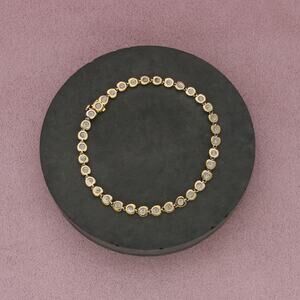 ⚡clearance⚡ sterling silver gold plate diamond accent hearts bracelet size 7.5in
